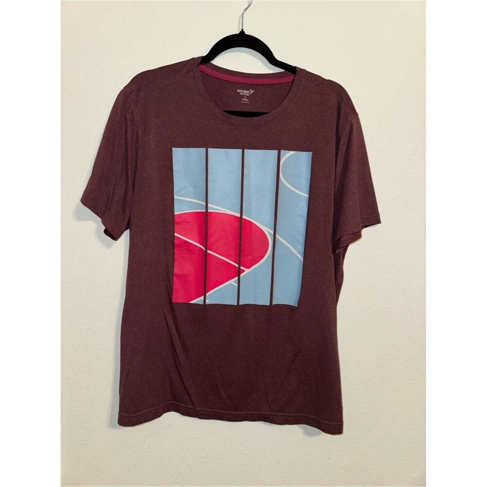 Old Navy Men's Short Sleeve Tees - Burgundy, Light Gray, Navy - Picture 2 of 4